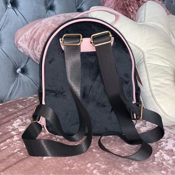 Black Velour Heritage Juicy Couture Backpack Bookbag main image 4